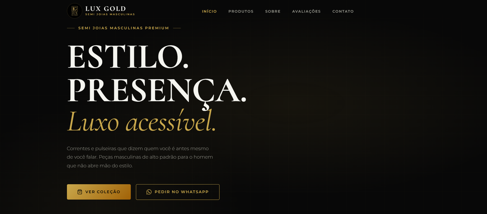 Site da Luxgold Semijoias